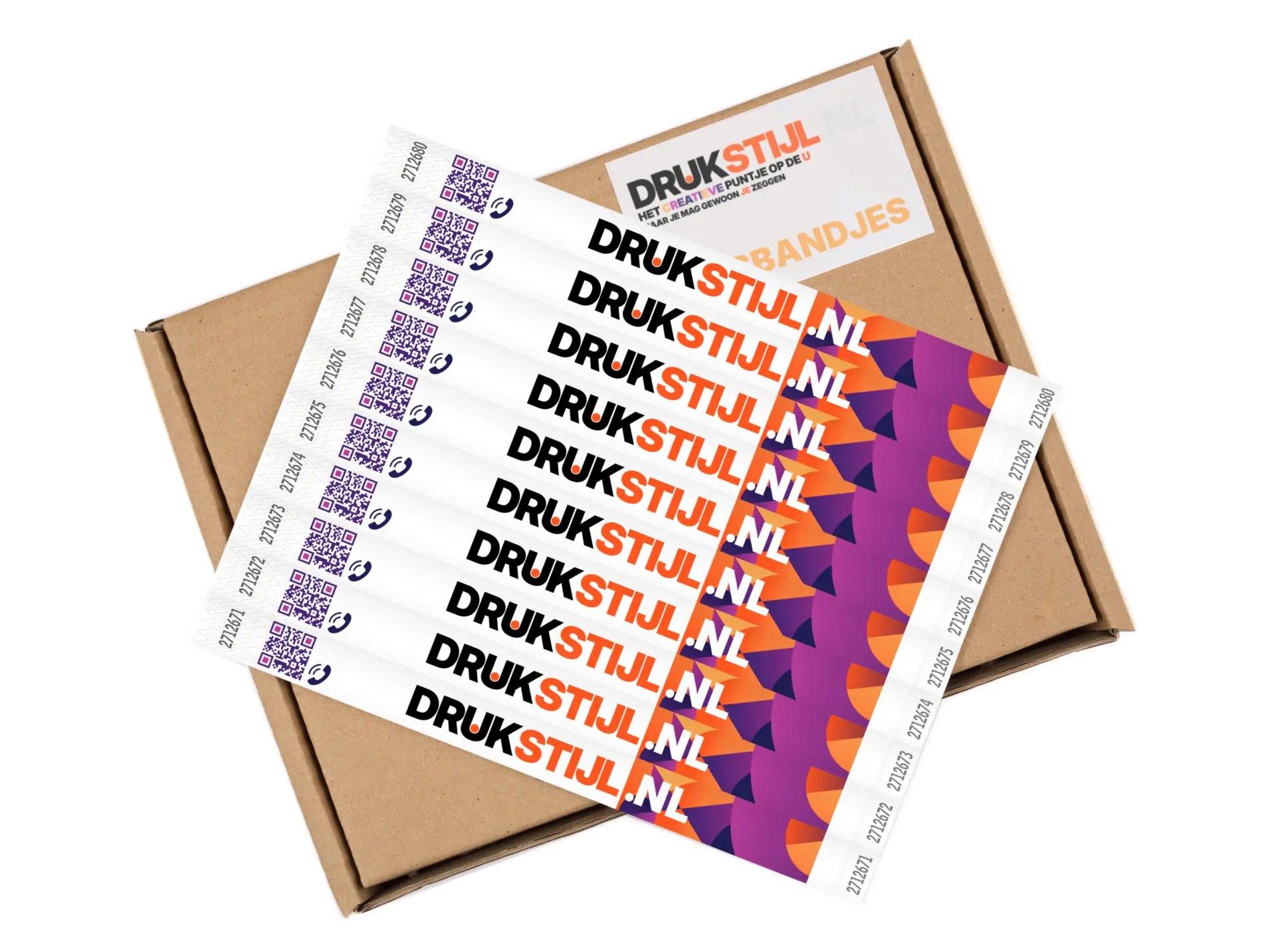 Polsbandjes voor school evenementen in een doos