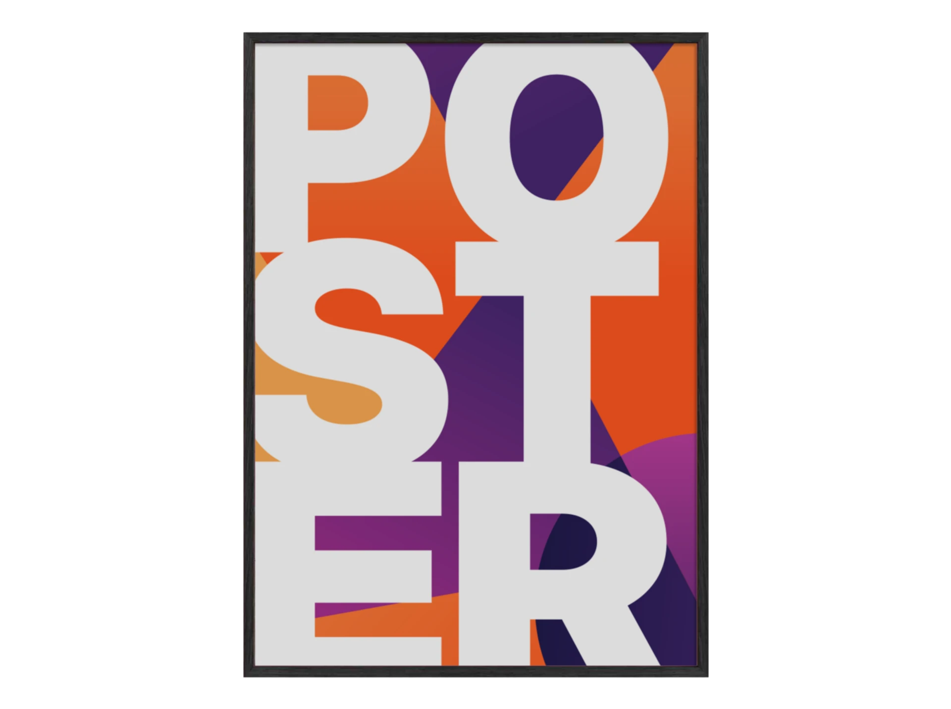 Ingelijste POSTER in DRUKSTIJL-kleuren