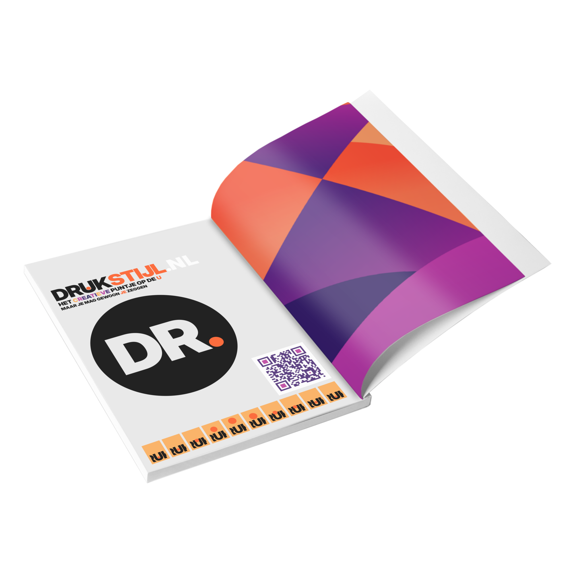 Bedrukte brochure met DRUKSTIJL-ontwerp
